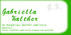 gabriella walther business card